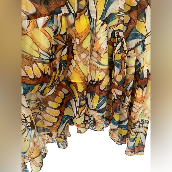 Marciano Ruffle Multicolour Maxi Skirt - Size XS - Picture 8 of 10